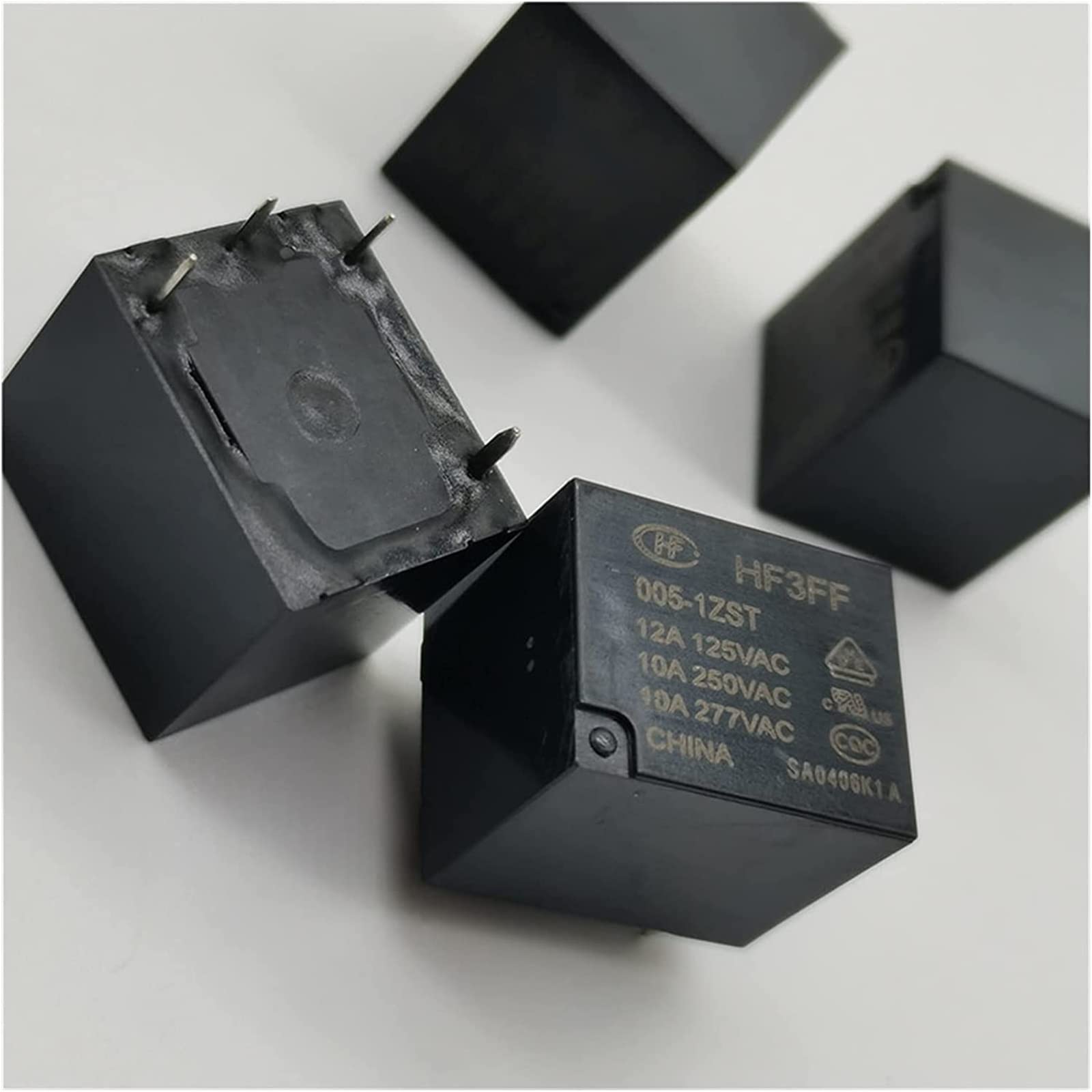 Relé 5pcs HF-3FF-5 005 009 12 012 24 024 for electrodomésticos(HF3FF-024-1HST-4pin)