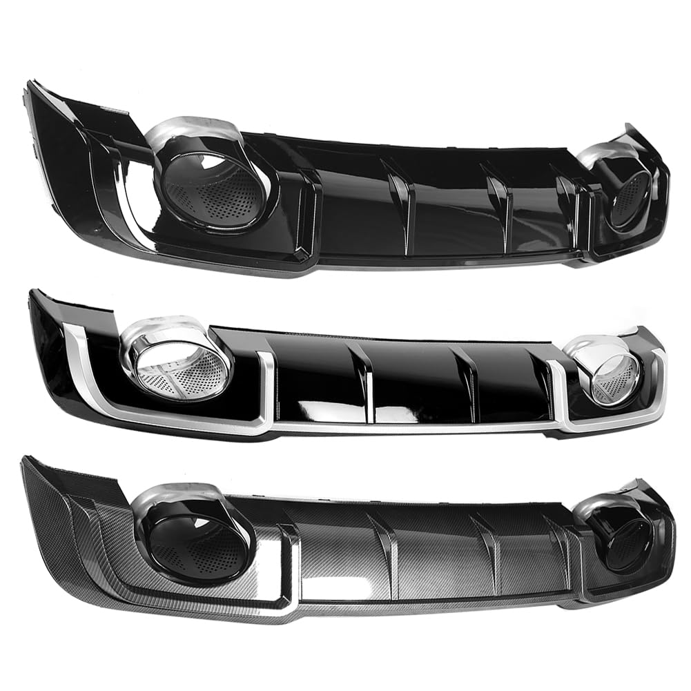 Diffuseur Arrière Vomeko RS3 Avec Embout D'échappement ABT - Ajustement A3/S3 8V 2017-2020 - Diffuseur De Pare-chocs Arrière De Voiture, Diffuseur D'échappement ABT((Carbone))