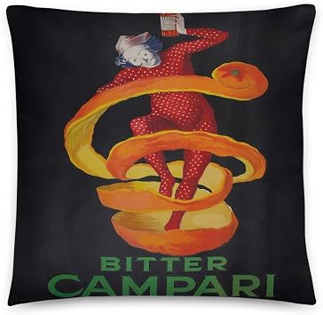 Vintage Poster - Bitter Campari 0339 - Square Pillow Case w/Stuffing - 22 x 22