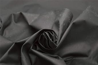Walker and Hawkes Wax 100% Cotton Canvas Fabric Antique Finish Waxed Oilskin Cloth, Black - 0.5m 50 x 150cm