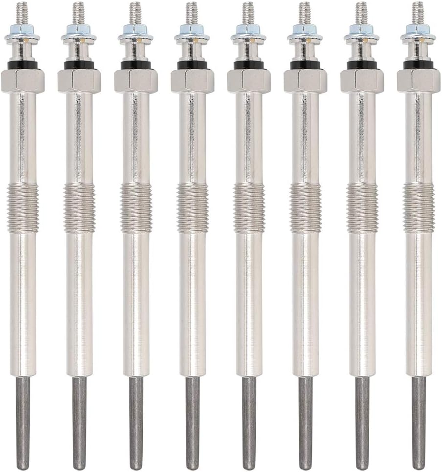 X AUTOHAUX Diesel Heater Glow Plugs for Chevy Silverado 06-10 for GMC Sierra 3500 3500HD 2500HD Set of 8