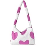 Fuzzy Tote Bag Y2K Fluffy Shoulder Bag Women Furry Purse Large Cute Plush Bag Ladies Faux Fur Bag for Autumn and Winter