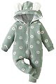 BRANDONN Kids cotton fleece jumpsuit romper sleepsuit hooded semi winter baby boys & girls, (12-18 Months)