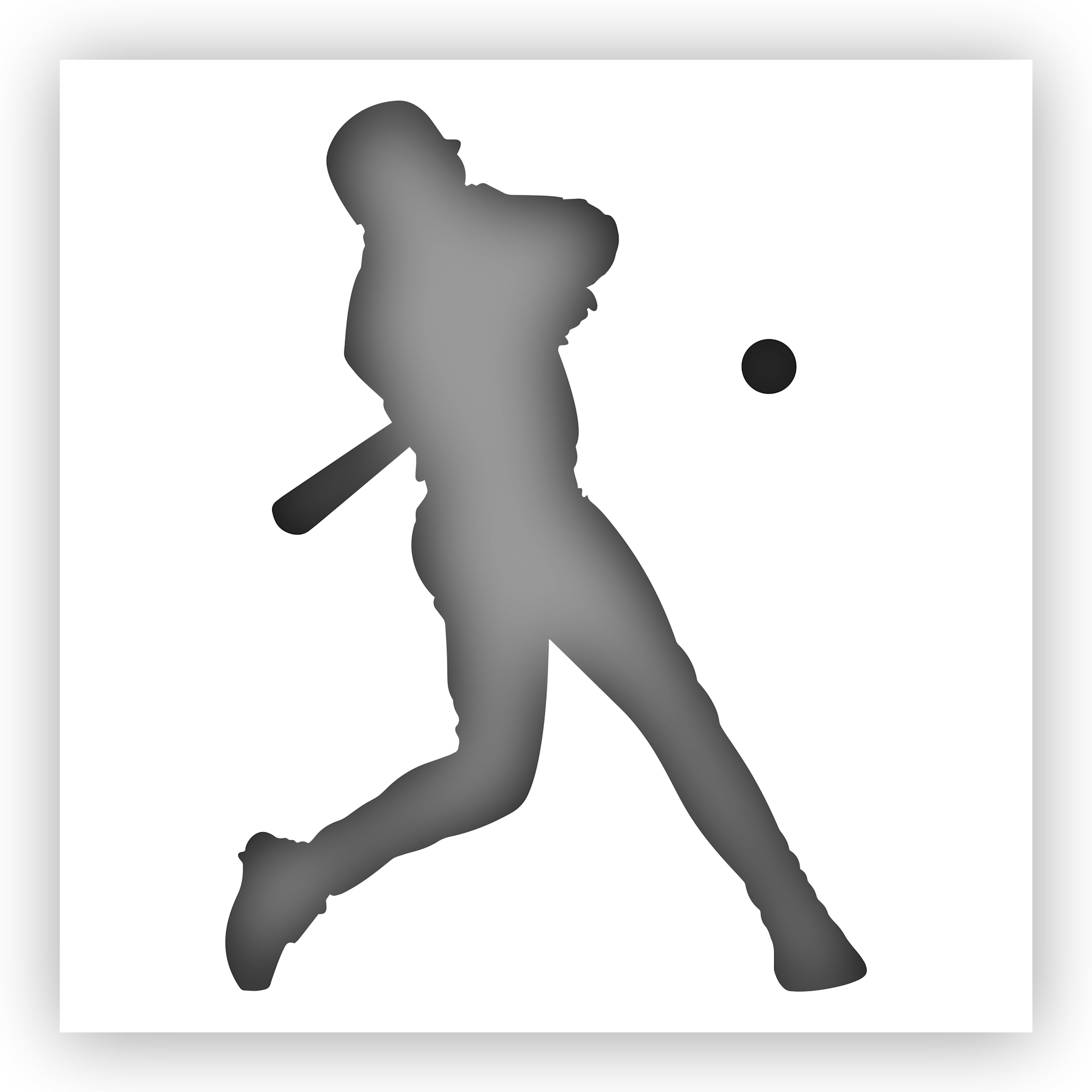 Baseball Player #2 Stencil - Choose a Size - Laser-Cut Reusable Plastic ...
