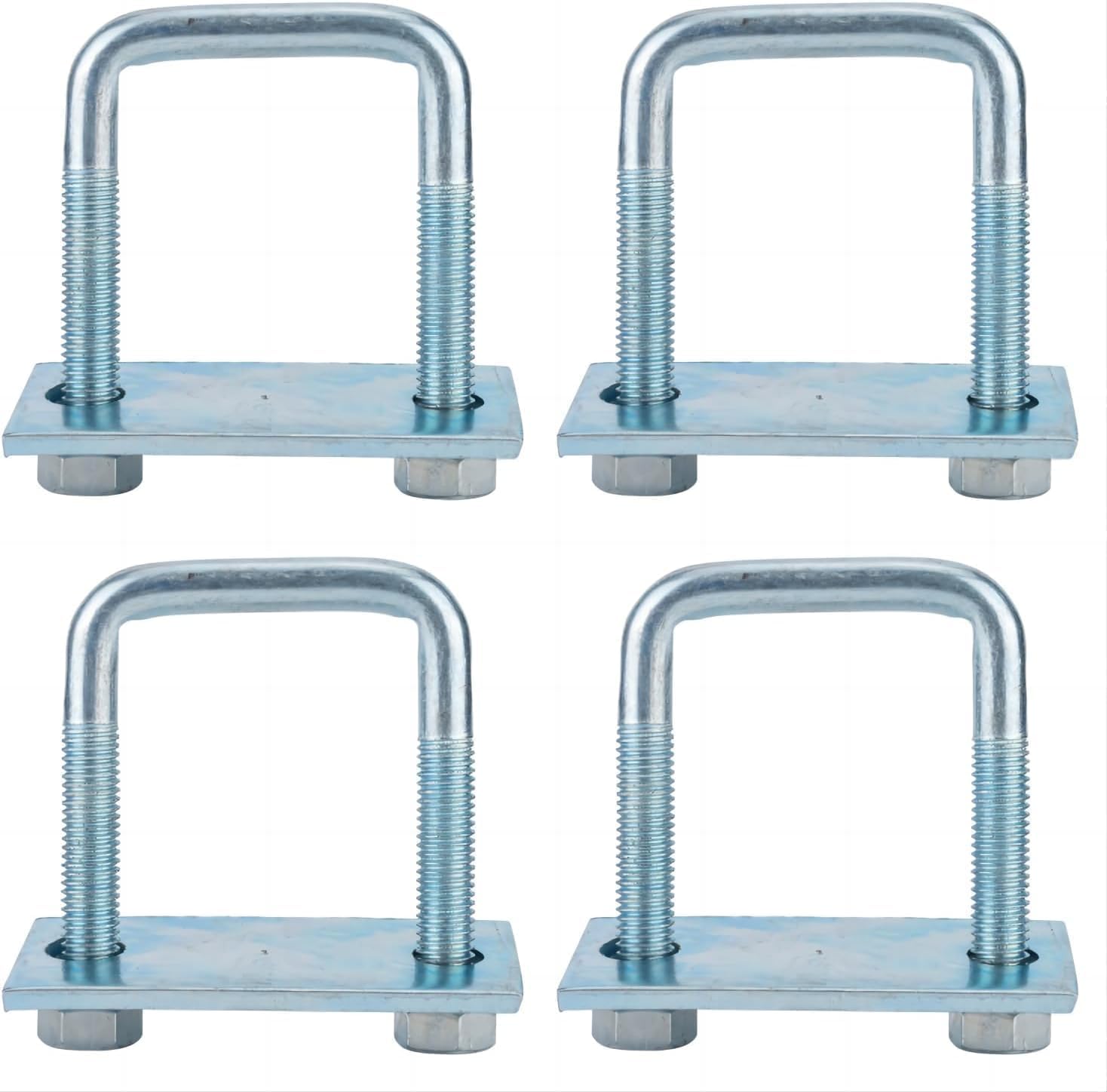 4 Pack Leaf Spring Clamp Kit, 2-5/8 inch Width X 3-3/4 Long Leaf Spring Clamps for Truck, Locks Springs. (3-1/8Wide X 4-1/8Long)