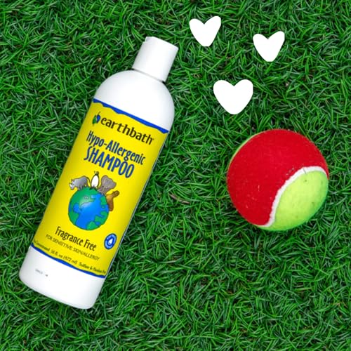 Image of earthbath Hypoallergenic Fragrance-Free Dog Shampoo for Sensitive Skin & Allergies, Cruelty-Free Gentle Shampoo for Pets, Pint - 472ml