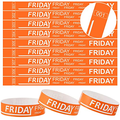 600 Numbered Paper Wristbands