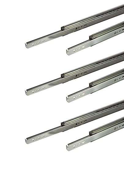 Hettich 921543500 Telescopic Channel 250 mm Drawer Runner 3 Sets (Zinc, 45 kg)
