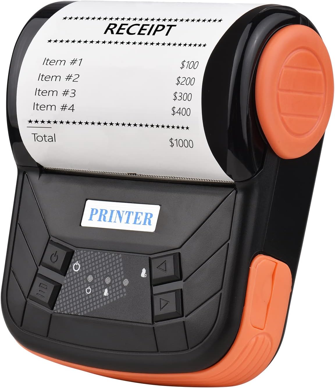 Matybobe Portable Receipt Printer Mini 80mm Mobile POS Direct Thermal Printer with BT+USB, Compatible with iOS, Android, Windows