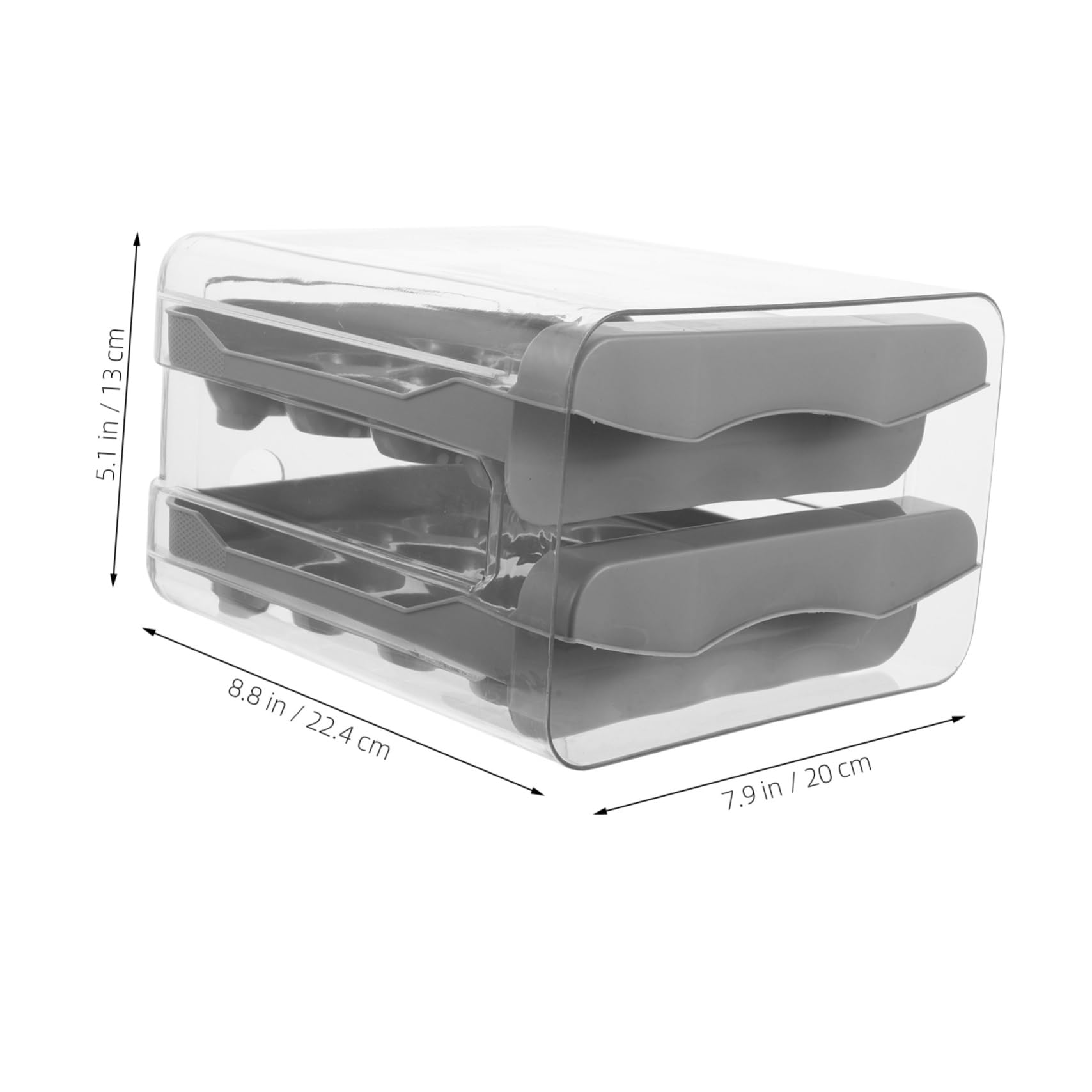 Transparente Eieraufbewahrungsbox mit Deckel, 32 Stück
