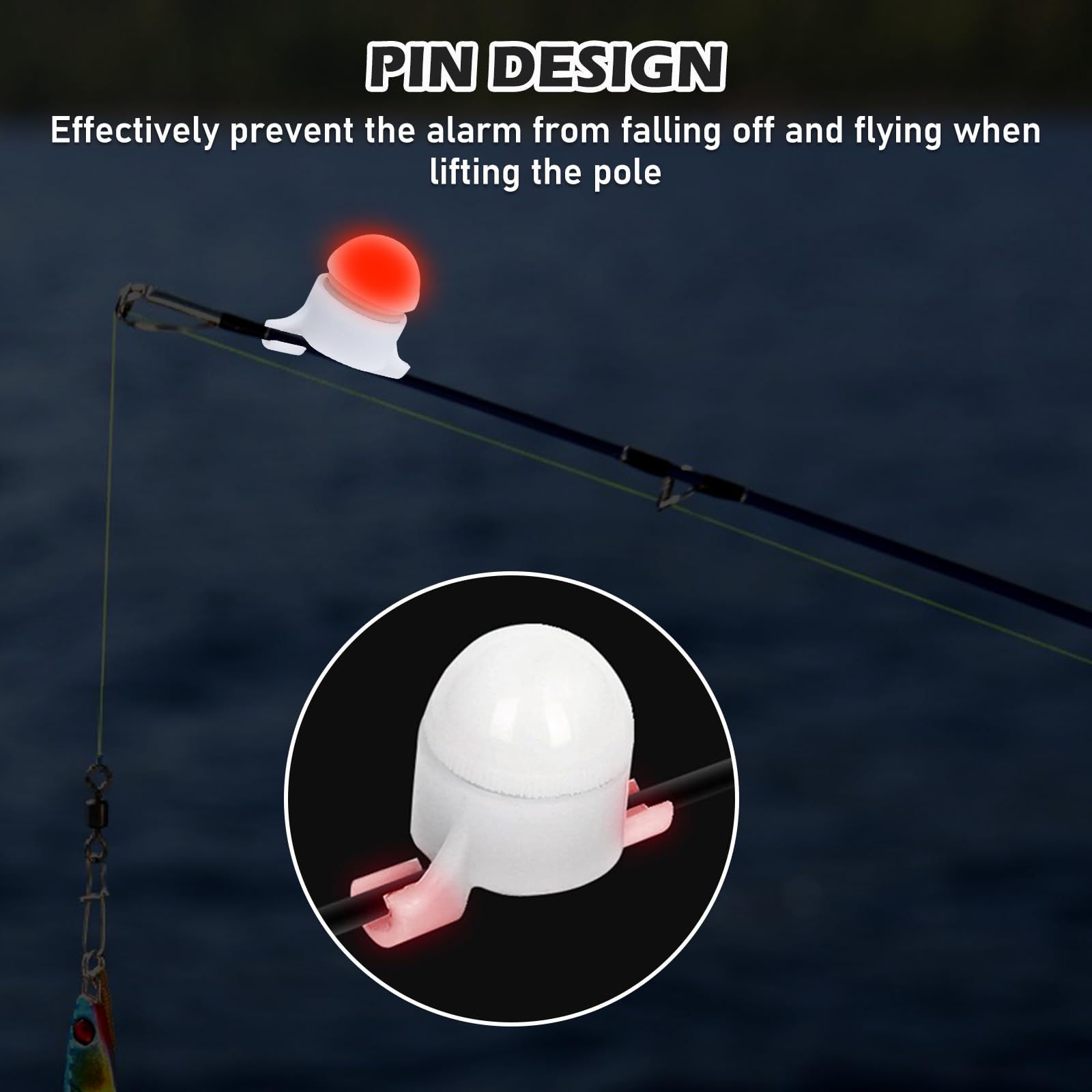Détecteurs de touche électroniques sensibles LED Lot de 10 pour la pêche