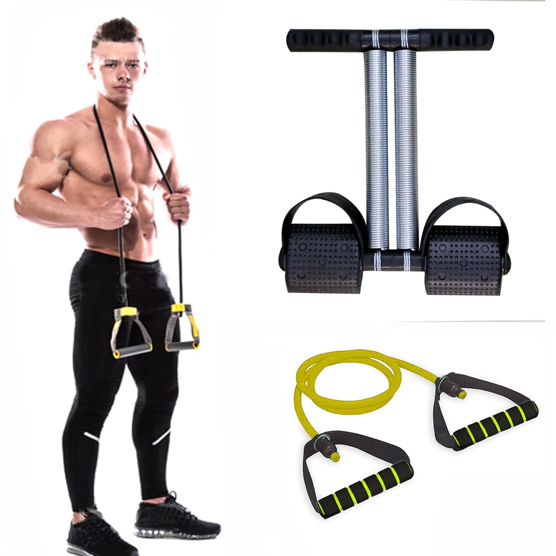 Tummy Trimmer with Toning Tube | Double Spring Tummy Trimmer | Double Toning Tube | Ab Exerciser | Resistance Tube | Body Toner | Waist Reducer | Fitness Equipment | Gym Accessories (B0BPQW11N1) Amazon Price History, Amazon Price Tracker