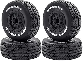 C32262 Short Course 2.2/3.0 Wheel for 12mm Hex & Tire Set (4) 1/10 Scale (O.D.=110mm)