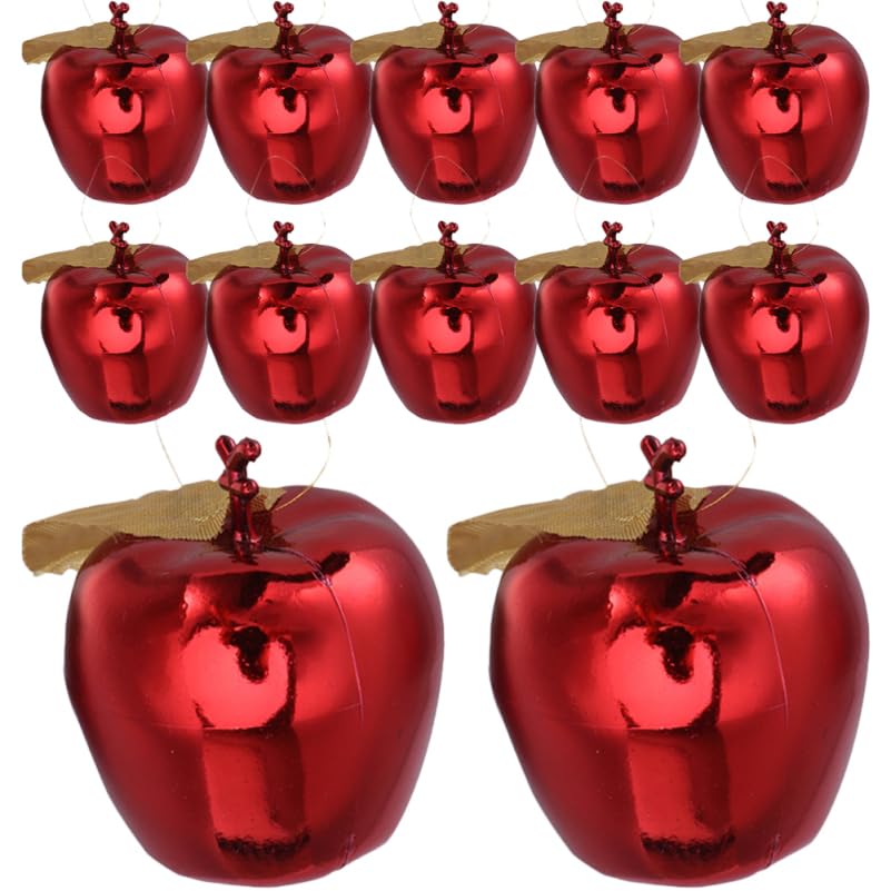Boules de Noël pommes rouges à suspendre pour embellir vos cadeaux et tables de mariage d'hiver