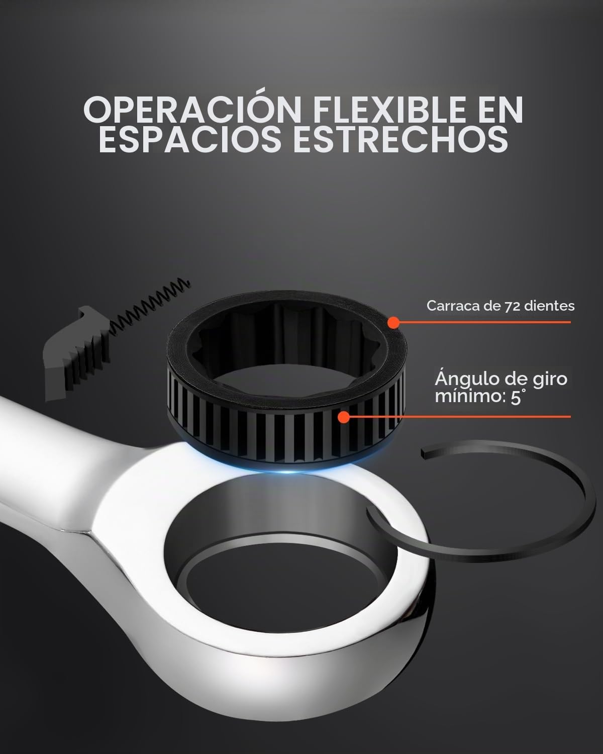 VEVOR 30 PCS Juego de Llaves Combinadas, Juego de Llaves de Trinquete con Estante Organizador, Juego de Llaves Mediano SAE de 1/4" a 1" y Métricas de 8 mm a 24 mm para Reparaciones de Automóviles