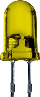 Lumetheus LED 5mm Farbe gelb 3000 mcd 25 Stück Leuchtdiode extra hell 2V gelbe Diode 2 Pin LEDs Gehäuse diffus farbig