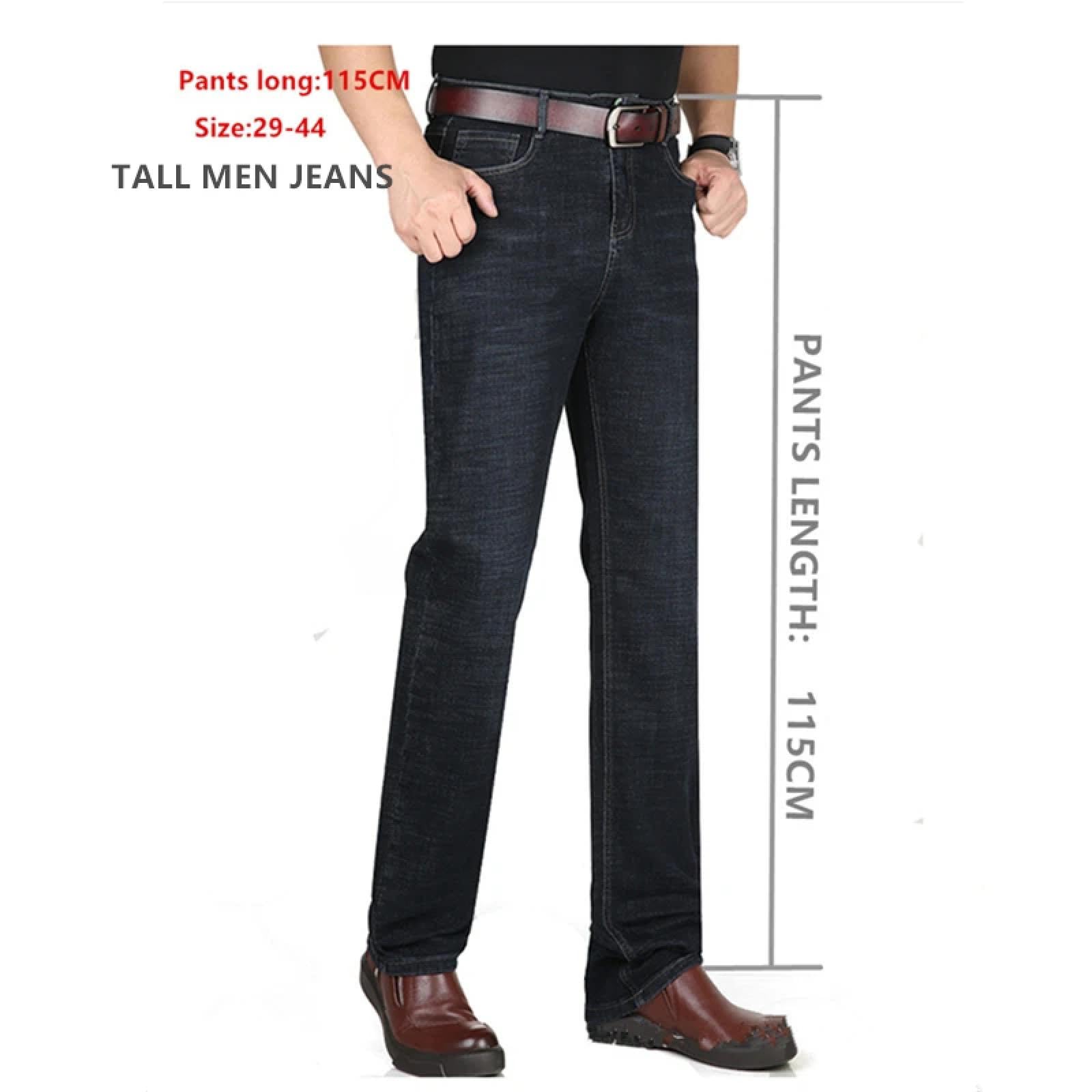 Jeans Herren Hose Jeanshose Neueherren Jeans Hohe Männliche Denim Stretch Gerade Lockere Hose