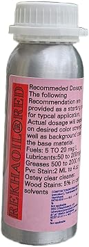 Rekhaoil Red Dye for Petroleum Products 8oz Bottle