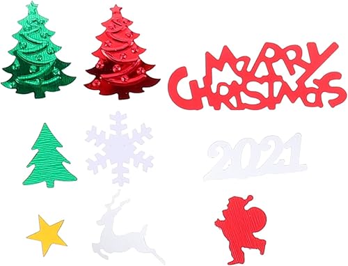 CHILDWEET Confeti de Navidad The Flash Gifts Mesa de Acción de Gracias Dispersión Fiesta Liefern Weihnachts Pailletten Dekor Holiday Table Scatter