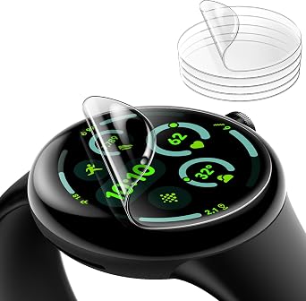 JETech TPU Screen Protector for Google Pixel Watch 5/4/3 45mm, 6-Pack