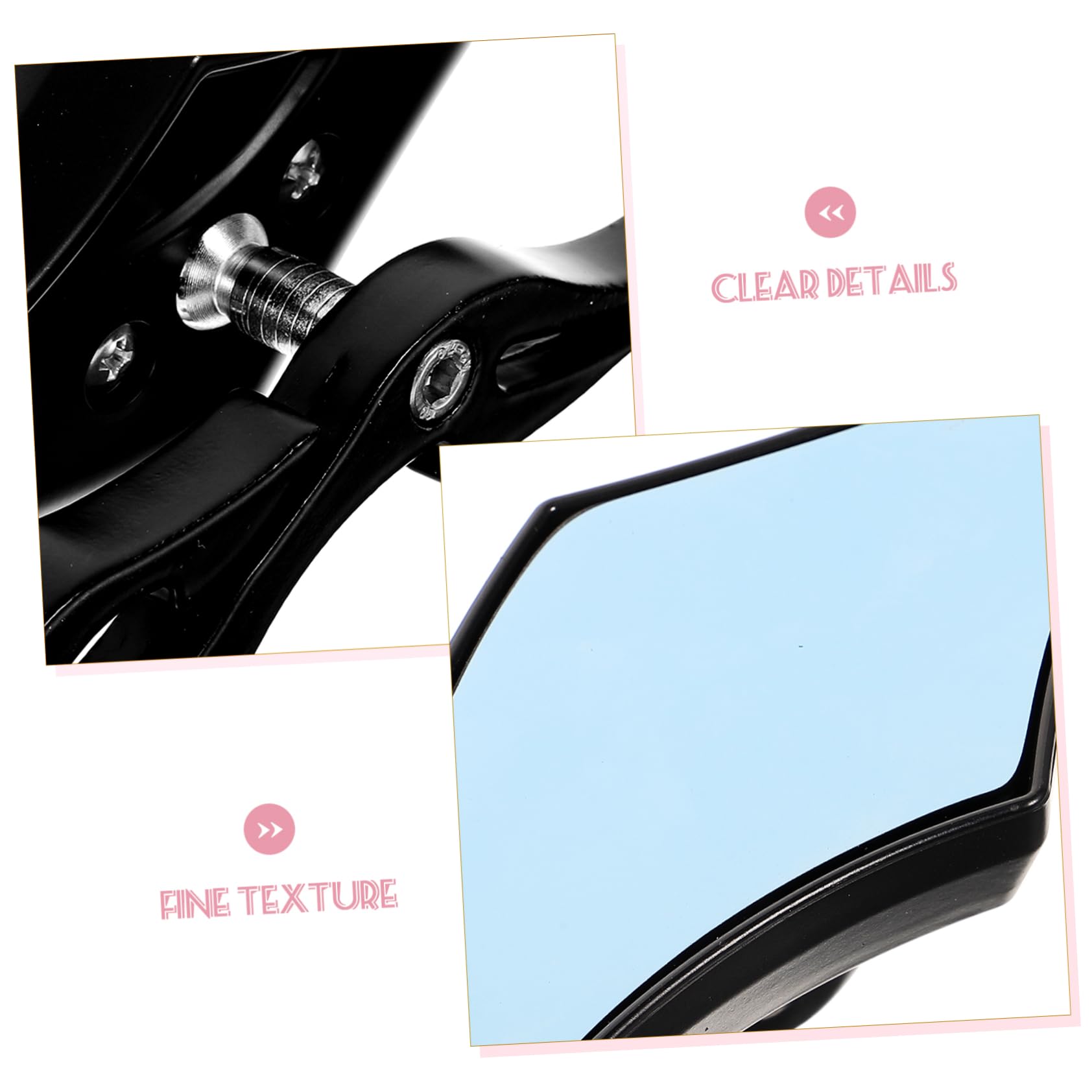 Cabilock Specchietti Retrovisori per Bici Elettrica, 2 Pezzi, Abs e Vetro, Montaggio Facile, Compatibili Bici ed Elettrica, Nero