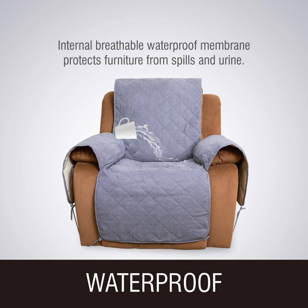 MARKSIGN Premium and Luxurious Suede, 100% Waterproof Fabrics with TPU Membrane, Stay Put Design with Non-Slip Backing, Seat Anchors and Removable Ties, Machine Washable