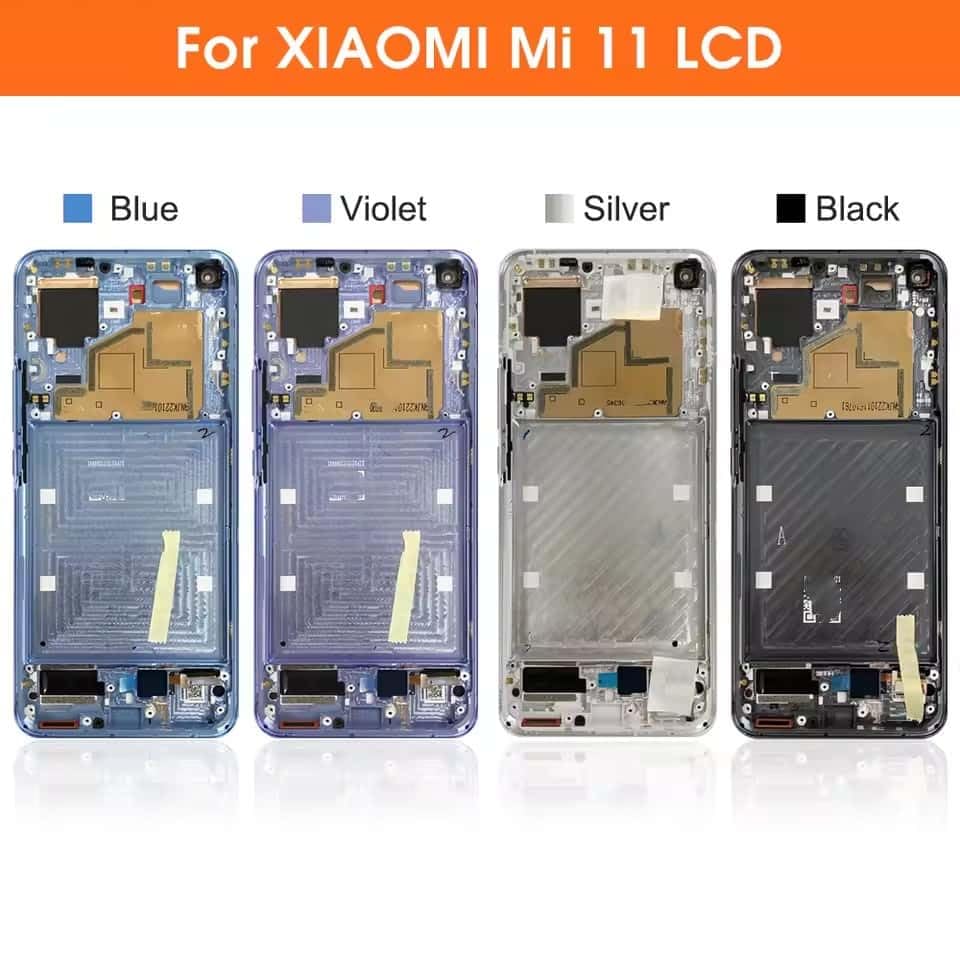 Écran tactile Xiaomi 11 avec cadre noir pré-assemblé bloc LCD complet 6,8"