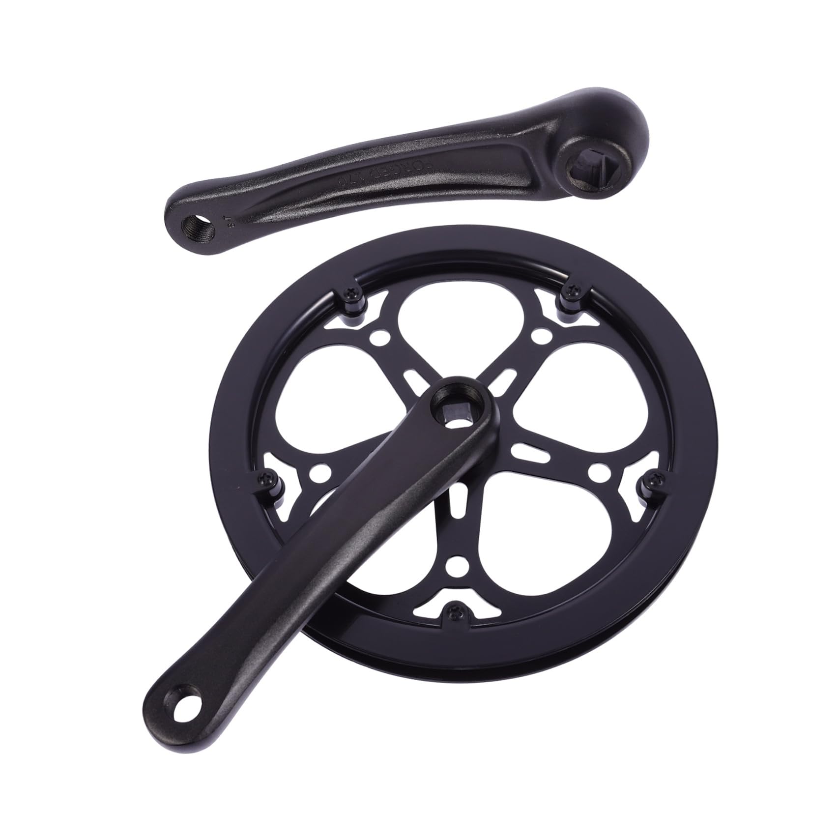 Beaupretty Guarnitura Singola Bici 170 Mm in Ferro 52 Denti Manovella Cava, Compatibile Bici Corsa e Mountain Bike a velocità Singola, Accessori di Ricambio per Trasmissione Biciclette