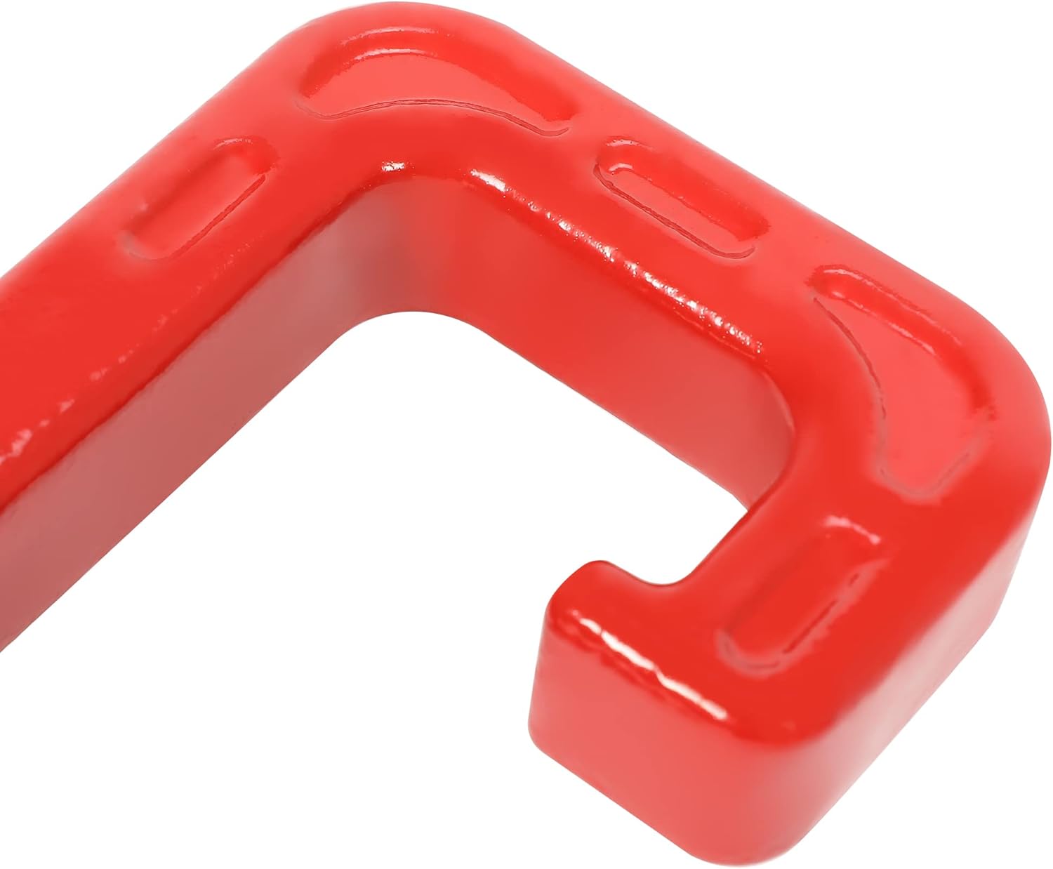 ECOTRIC Front Tow Hooks Compatible with 2015-2023 Jeep Grand Cherokee Red Steel