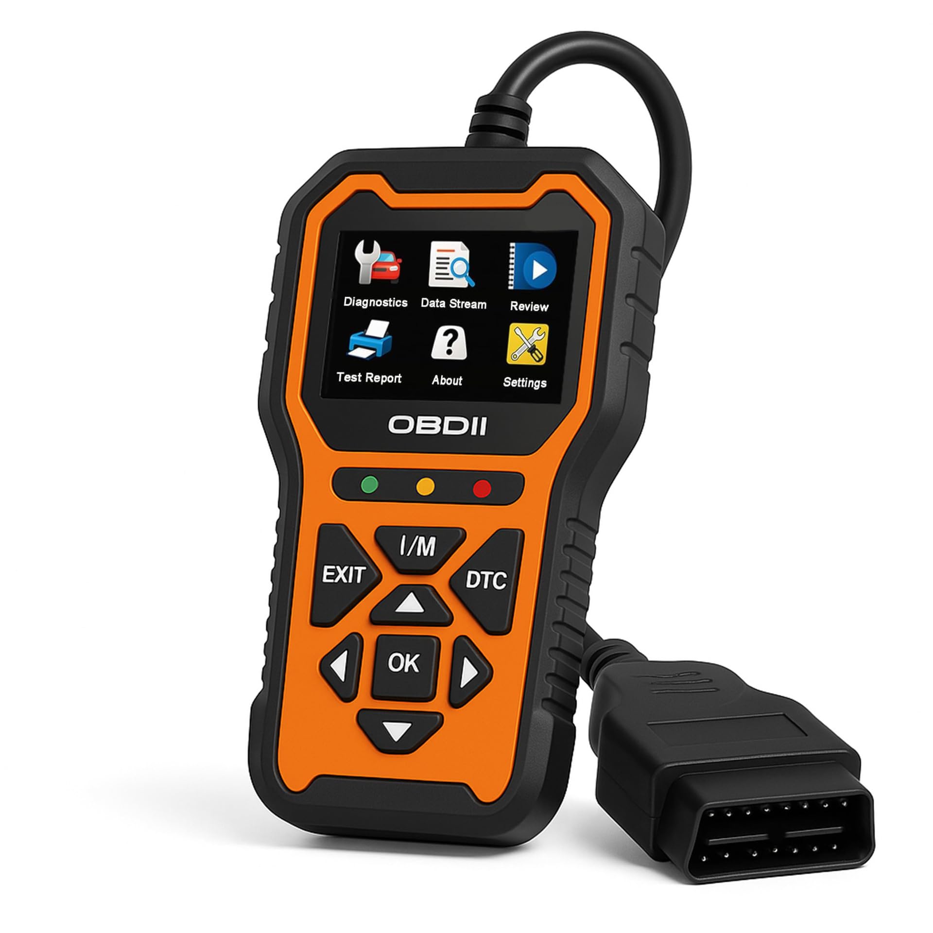 OBD2 Auto Diagnostica per Fiat Panda 2017-2026 | Lettore di Codici Motore e Strumento Diagnostico Spia Motore con Dati in Tempo Reale,Orange
