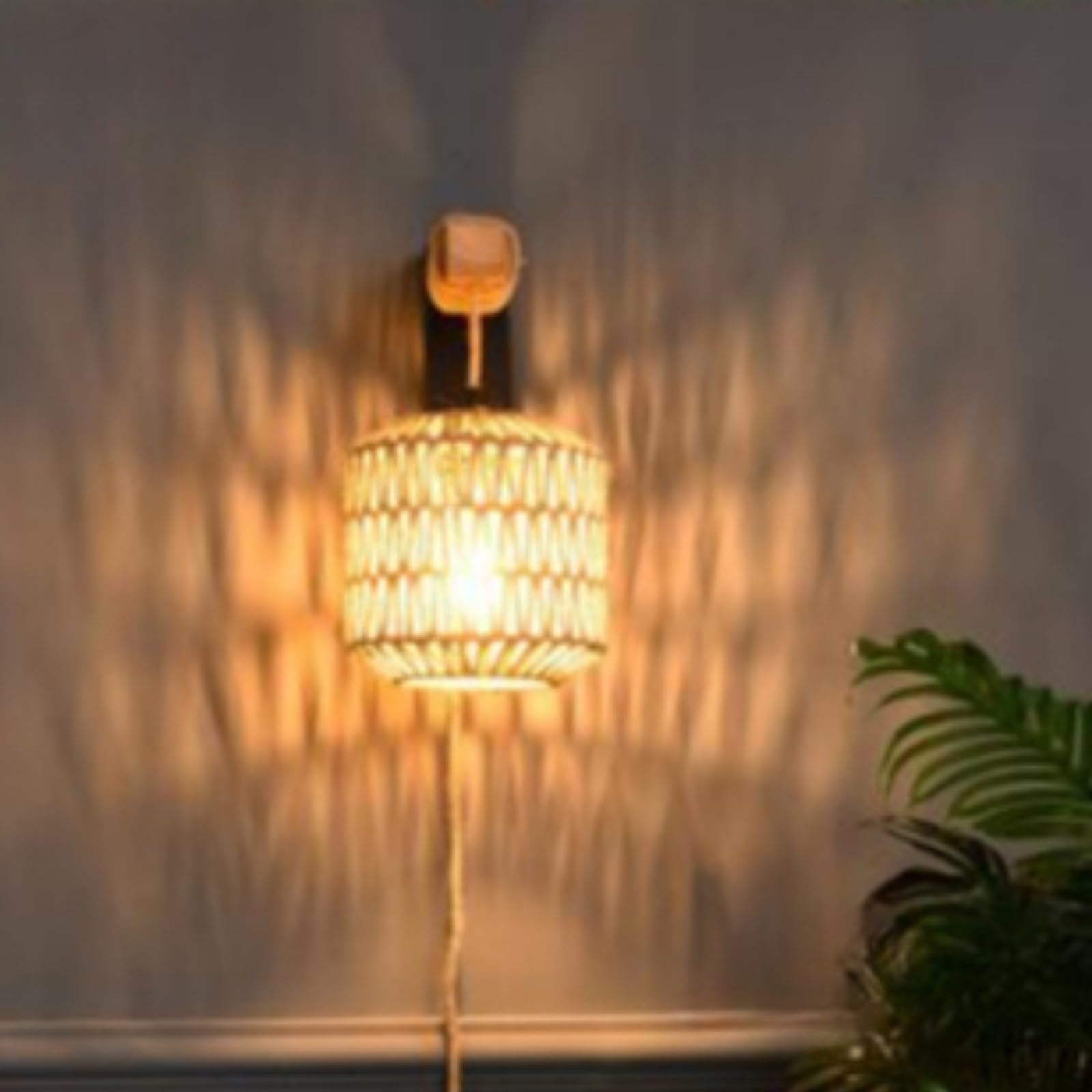 E27 lampa ścienna z przełącznikiem i wtyczką, oświetlenie ścienne, kabel, vintage, przemysłowa, lampka nocna, drewniana lampa ścienna do sypialni, salonu, korytarza, jadalni (bez żarówki) (C)