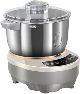Quxxuolパンこね機 家庭用パンニーダー 5L/7L 生地こね・発酵 ステンレスポット 110V 扇形羽根 パン/お菓子/ピザ/パスタ/うどん/餃子生地作り 蒸しパン製造機 こねて発酵用のパン製造機 自動生地発酵機 家庭で簡単に使用できます使いやすい 家庭用 パンこね機 (7L【110V】) (グレー,5L)
