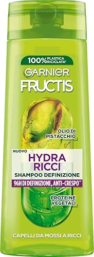 Garnier Fructis Definition Champú para cabello ondulado a rizado, antiencrespamiento para cabello suave y radiante, rizos Hydra, 8.5 fl oz