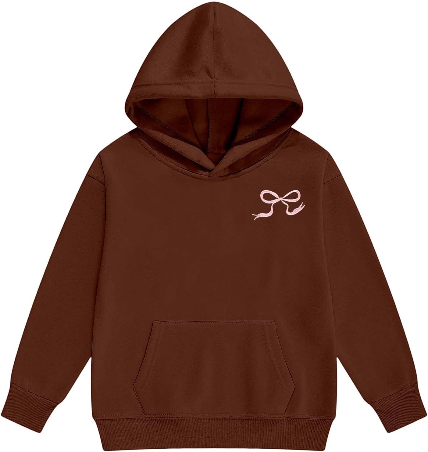 Boys Girls Preppy Sweatsuit 2 Piece Bowknot Graphic Outfits Long Sleeve Hoodie and Pants School Athletic Tracksuit