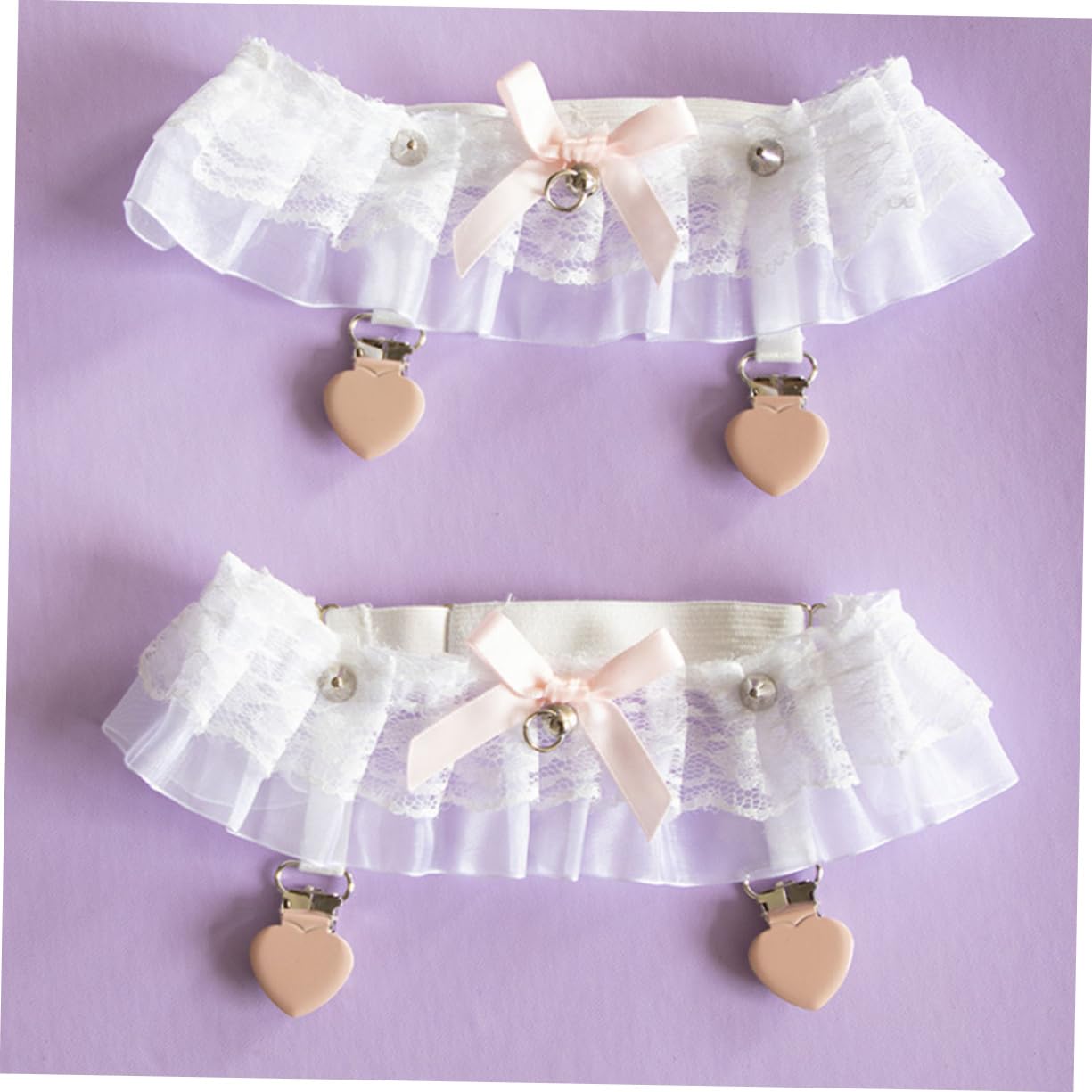 VALICLUD Hochzeitsstrumpfbänder für die Braut Riemen Spitzenstrumpfbänder für die Braut Bein für Frauen Fußkettchen Gürtel Brautgeschenk Brautaccessoires Hochzeit Braut Metall Weiß