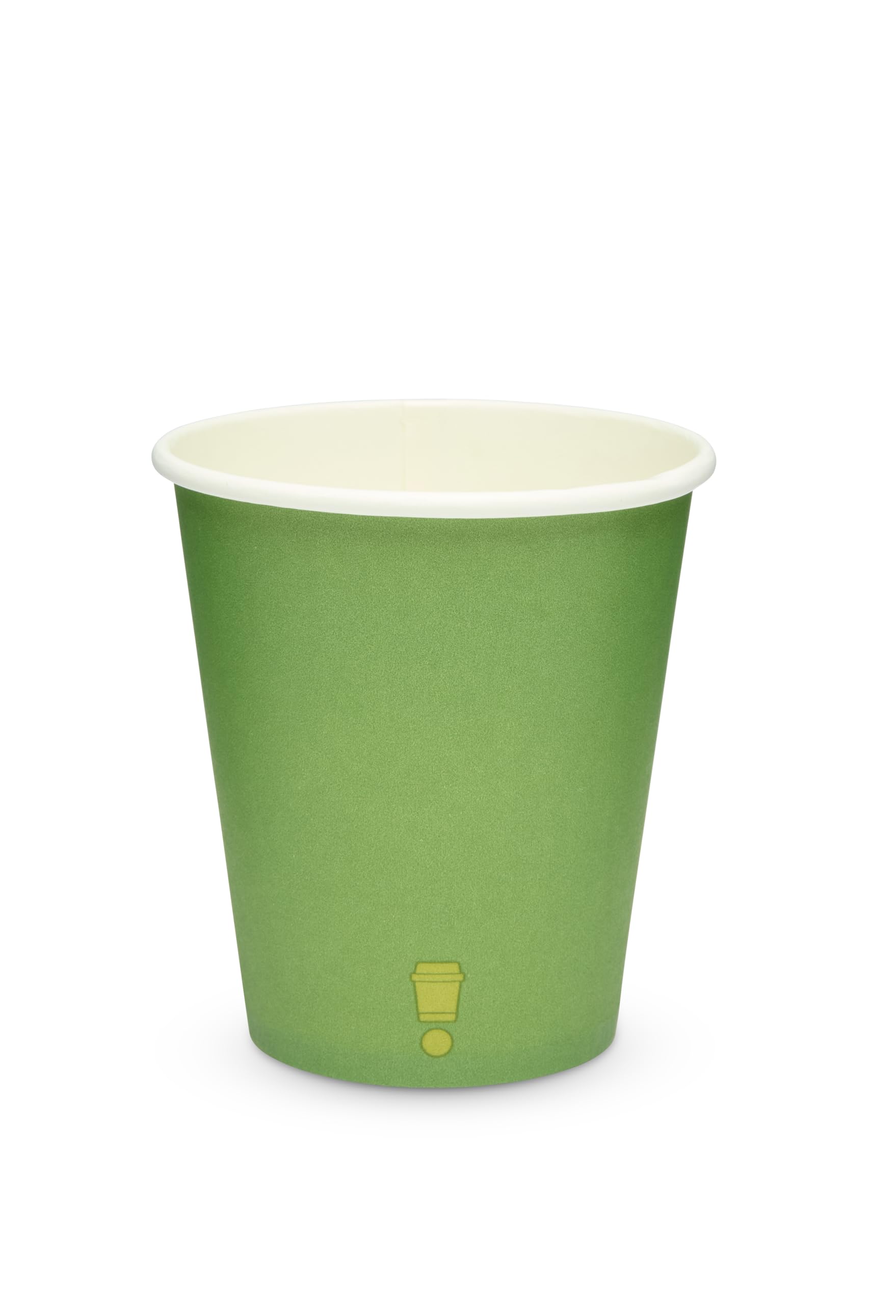 Disposable PLA Lined Coffee Cups, Compostable and Biodegradable, Single Wall, 50 Cups with PLA Lids (Slimy Green, 10oz)