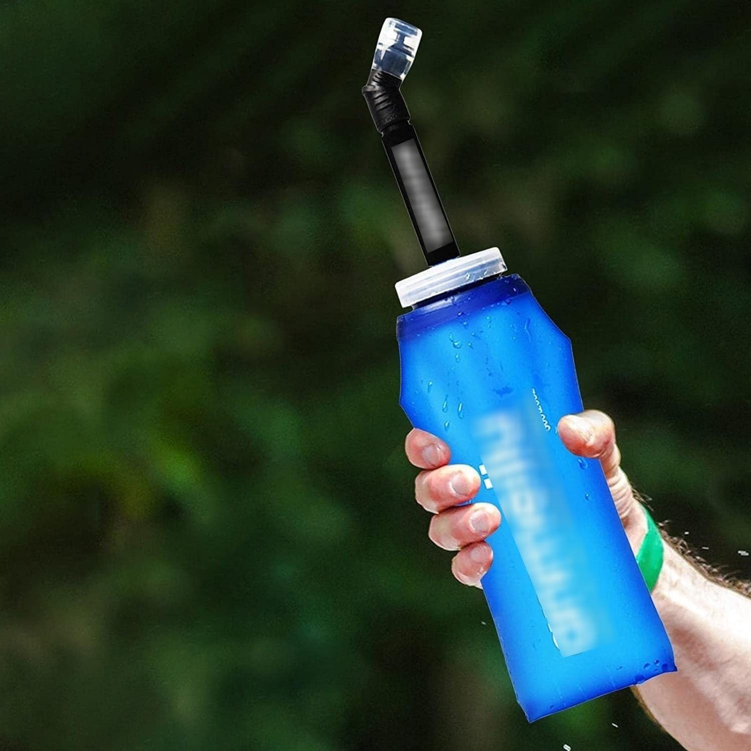 Trinkflasche Zusammenklappbare Wasserflasche Marathon Sports, weiche Wasserflasche for Laufen, Wandern, Radfahren, Bergsteigen