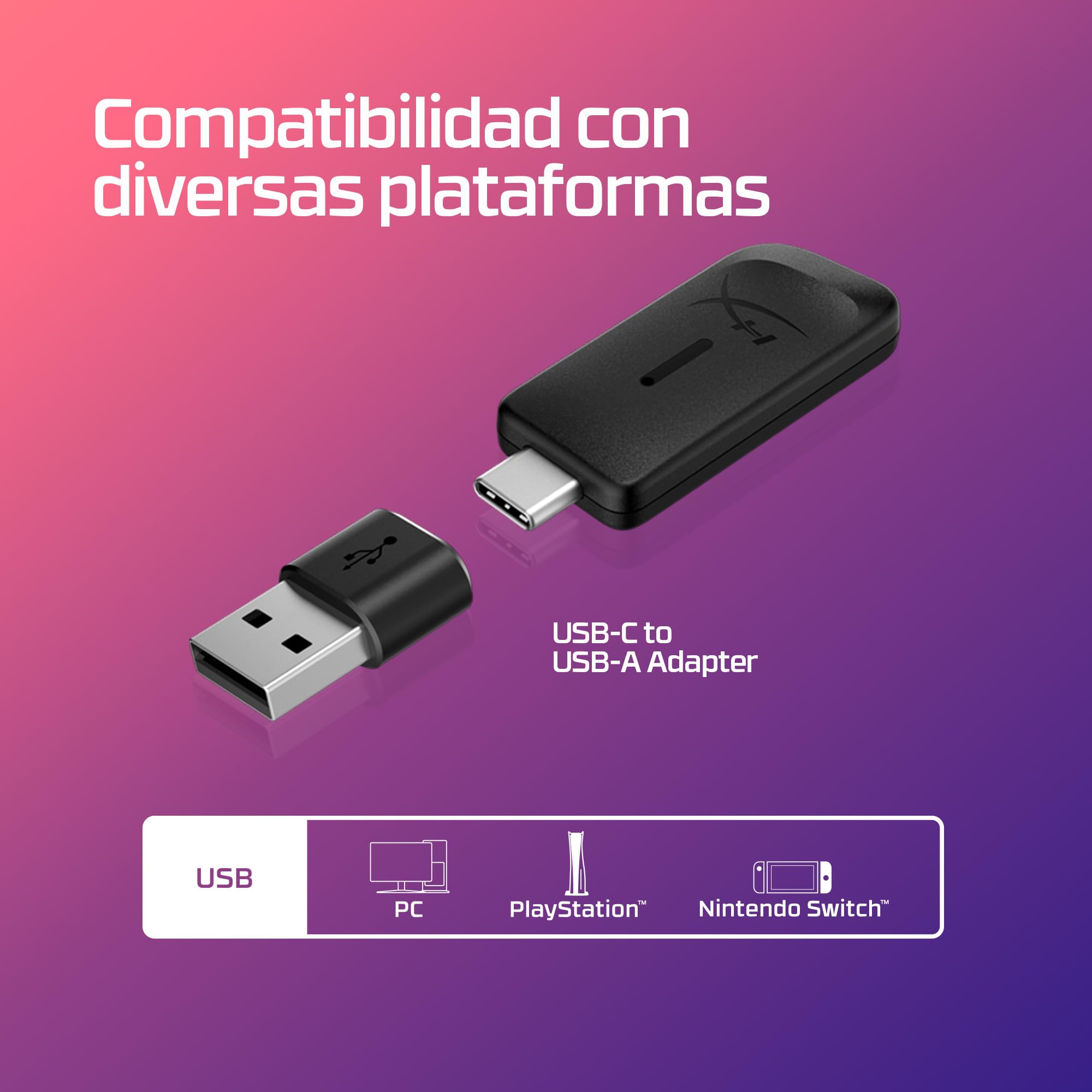 HyperX Cloud III Wireless Auriculares Gaming para PC, PS5, PS4, batería hasta 120 horas, 2.4GHz, drivers 53mm, Micrófono 10mm, Rojo