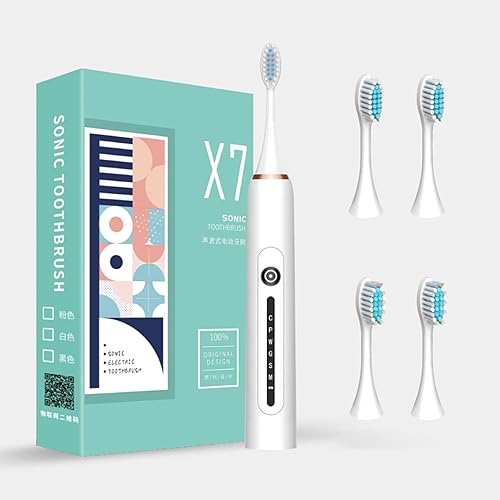 Electric Toothbrush Can Be Charged for 60 Days with USB, and One Electric Handle Can Be Used Normally for One Year with 4 Replacement Brush Heads