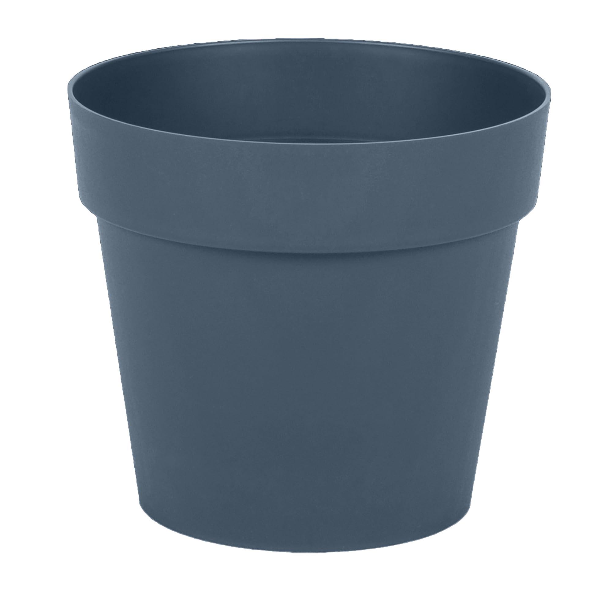 EDA - Round Tuscan Flower Pot Ø 14 cm - Volume 1.1 L - Diameter 13.5 cm x H 11.8 cm - Blue Jean
