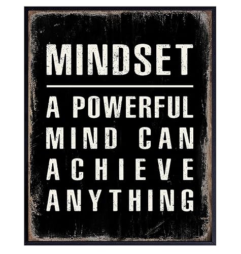 Miniatura 1 de Positive Quotes Motivational Wall Art & Decor - Mindset Is Everything - Encouragement Gifts - Home Office Decor - Growth Mindset Posters for