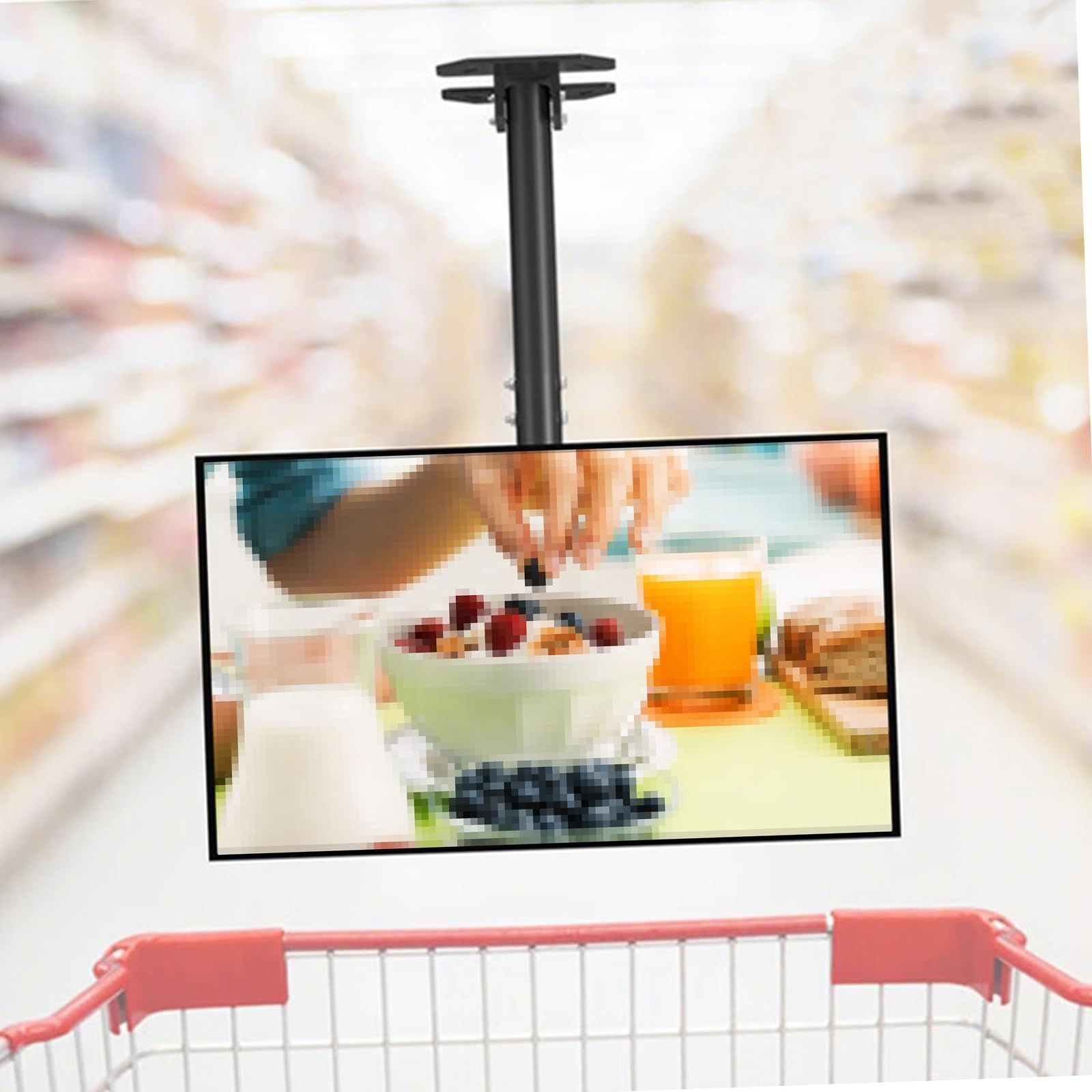Support mural TV au plafond inclinable pivotant avec vis d'expansion pour écran 39-90 pouces