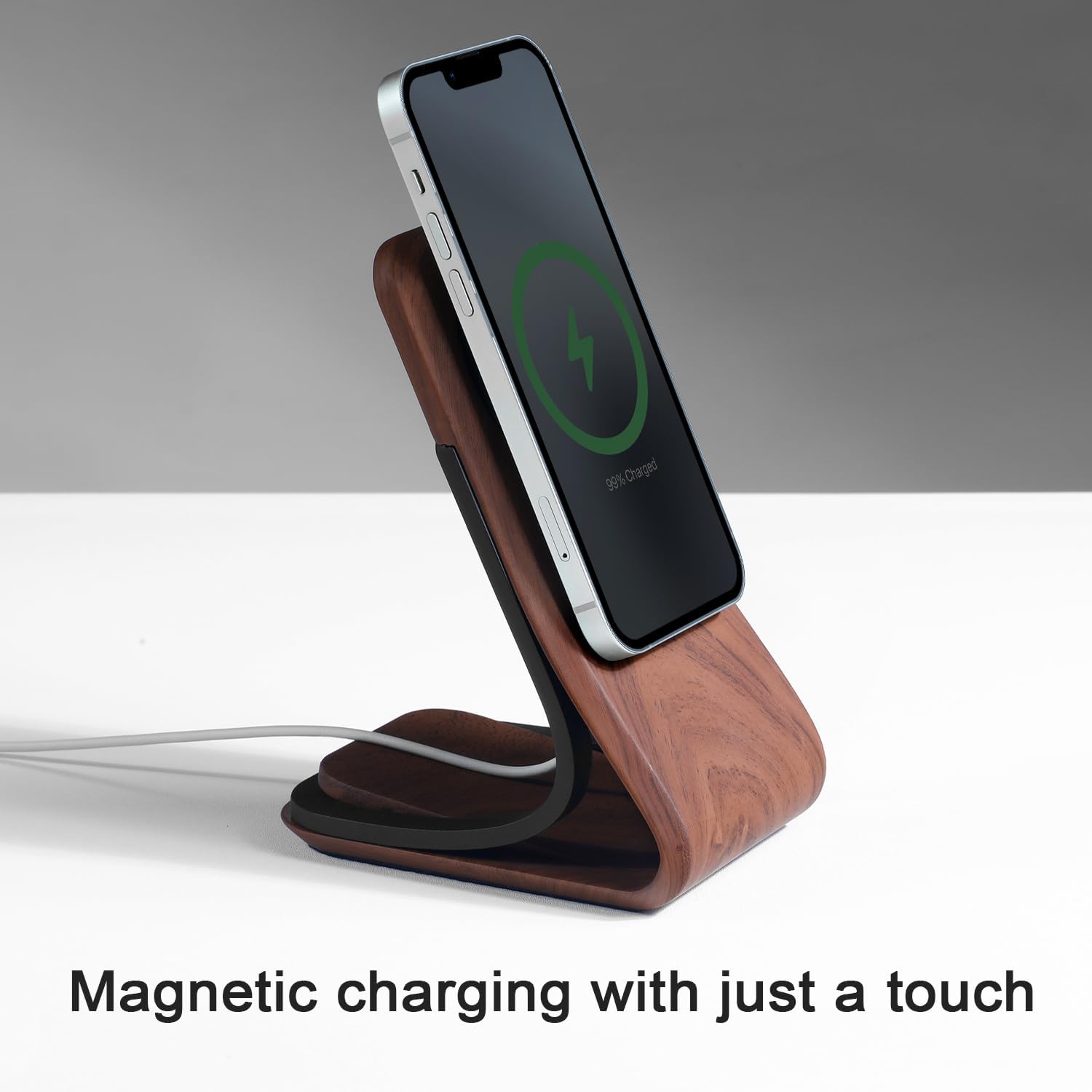 Magnetic Wireless Charger Stand for iPhone12,13,14,15,Vertical & Landscape Stand, Personalized Engraved Gift,Charger Not Included