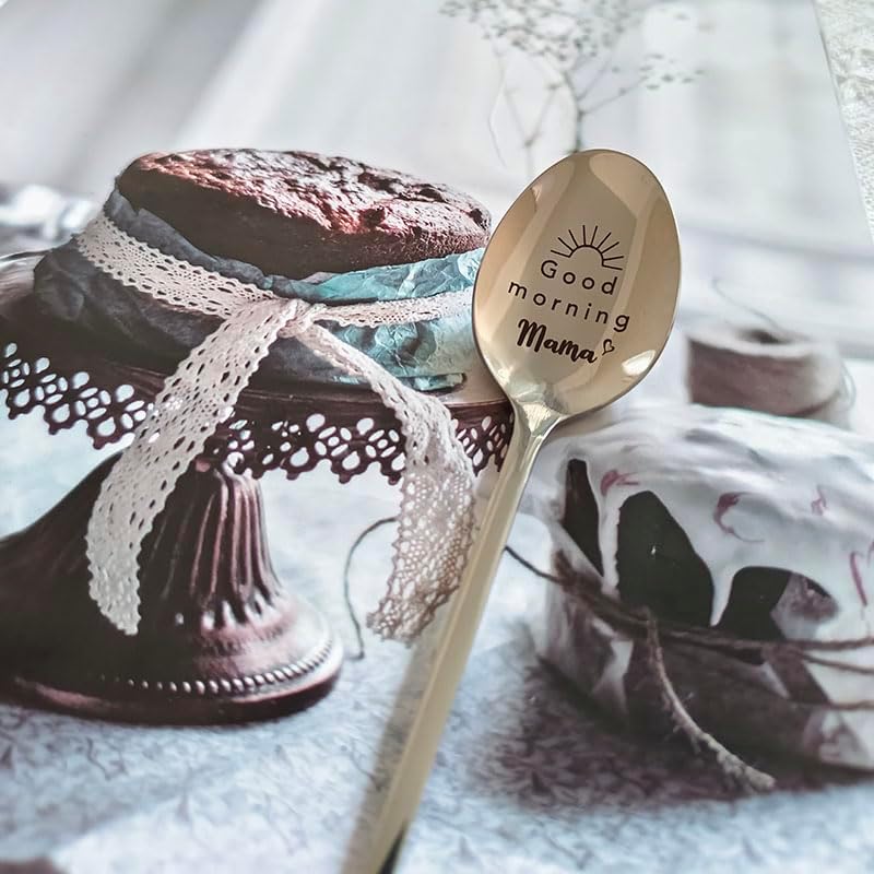 Miniatura 4 de Regalo de cumpleaños de Navidad para mamá de hija, hijo, cuchara de buenos días para mamá, regalo para el día de la madre, para mamá, madre, amante