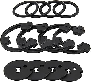 (12PCS) 7204362 Gasket & 3/4" Water Softener Clip and O-Ring Kit Fit for Most GE Kenmore Eco Pure Eco Water Softener, Replace Parts 7116713 and 7170288 for 7337571 & 7337563 Kit