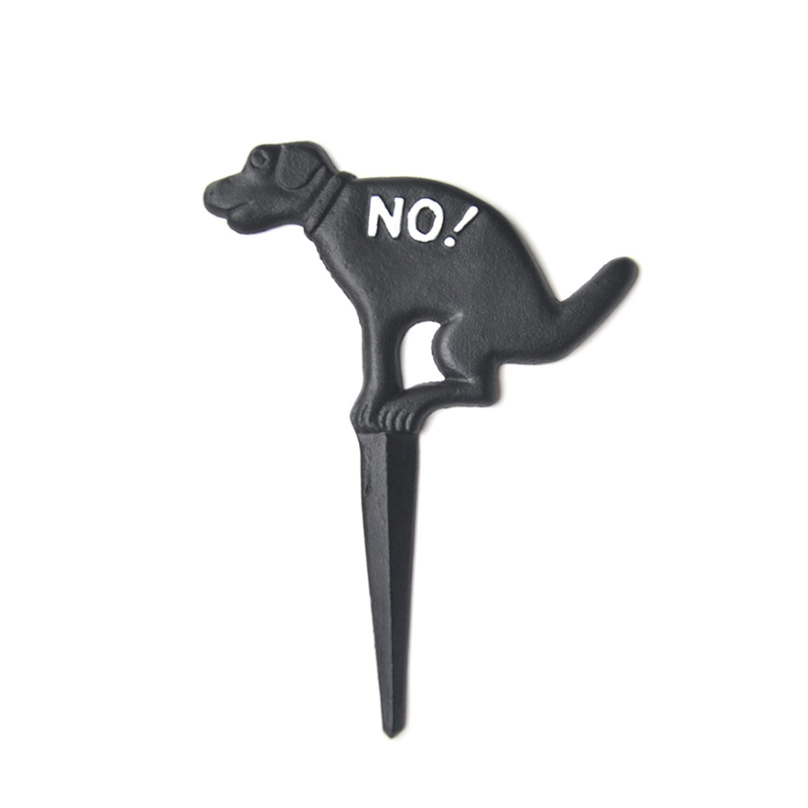UgyDuky No Pooping Dog Yard Sign 7.8" x 10.6" Cast Iron Sign Stop Dogs from Pooping and Peeing On Your Lawn Funny Dog Poop Sign for Yard Outdoor Garden Courtyard Lawn