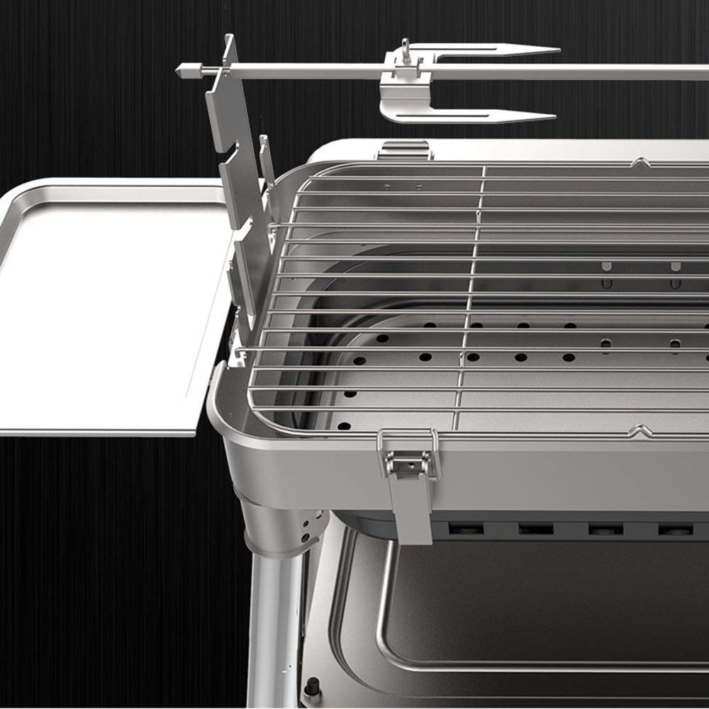 Przenośny grill węglowy Grill ze stali nierdzewnej składany grill z torbą do noszenia na zewnątrz Camping piesze wycieczki pikniki