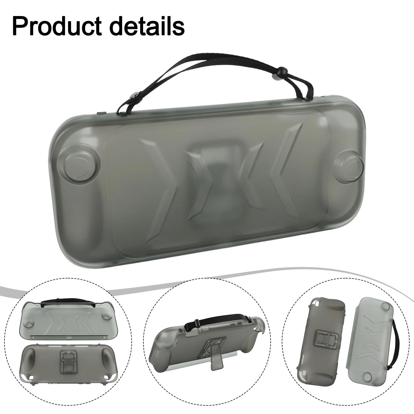 Custodia anteriore staccabile per Nintendo Switch 2 - ABS protettivo+per TPU Design con per viaggi di dimensioni compatte, nero