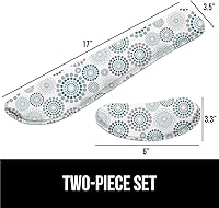 Vista 7 de GORILLA GRIP Reposamuñecas de espuma viscoelástica de gel sedoso para teclado de computadora, mouse, diseño ergonómico para aliviar el dolor