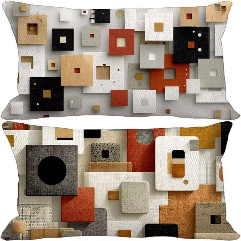Coussin canape nordique 50x70 impermeable avec fermeture eclair cachee
